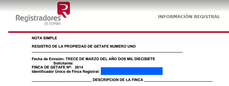 Identificador Único Fincas Registrales (IDUFIR)