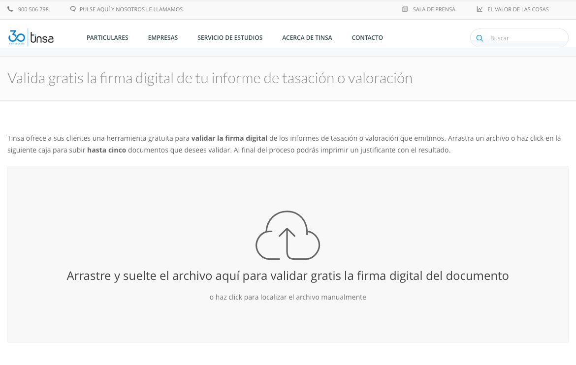 validación de la firma digital